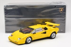 Lamborghini Countach LP 5000 Quattrovalvole Geltonas Kyosho 1:18 08320Y Metalas - nuotrauka 8 iš 8
