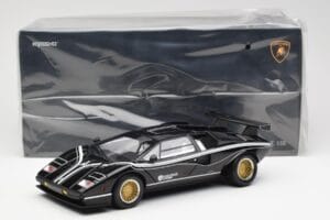 Lamborghini Countach LP 500R Juodas Kyosho 1:18 08320C Metalas - nuotrauka 8 iš 8