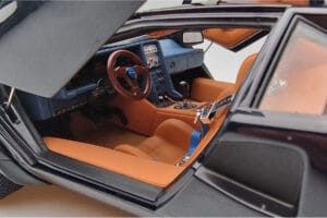 Lamborghini Countach LP500S Walter Wolf Tamsiai Mėlynas Kyosho 1:18 08320D Metalas - nuotrauka 9 iš 11