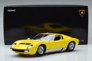 Lamborghini Miura SV Geltonas Kyosho 1:18 08317Y Metalas - nuotrauka 11 iš 11