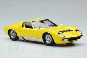 Lamborghini Miura SV Geltonas Kyosho 1:18 08317Y Metalas - nuotrauka 6 iš 11