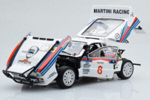 Lancia 037 Martini #8 A. Bettega / M. Perissinot Safari Rally 1985 Kyosho 1:18 08306J Metalas - nuotrauka 2 iš 8