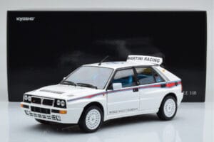 Lancia Delta HF Integrale 6 Baltas Kyosho 1:18 08344E Metalas - nuotrauka 8 iš 8
