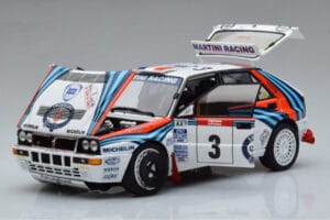 Lancia Delta HF Integrale Evoluzione #3 D. Auriol / B. Occelli Tour de Corse 1992 Kyosho 1:18 08348H Metalas - nuotrauka 2 iš 9