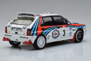 Lancia Delta HF Integrale Evoluzione #3 D. Auriol / B. Occelli Tour de Corse 1992 Kyosho 1:18 08348H Metalas - nuotrauka 3 iš 9