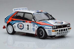 Lancia Delta HF Integrale Evoluzione #3 D. Auriol / B. Occelli Tour de Corse 1992 Kyosho 1:18 08348H Metalas - nuotrauka 5 iš 9