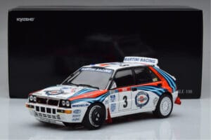 Lancia Delta HF Integrale Evoluzione #3 D. Auriol / B. Occelli Tour de Corse 1992 Kyosho 1:18 08348H Metalas - nuotrauka 9 iš 9