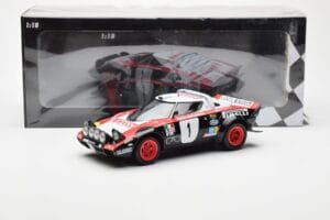 Lancia Stratos HF #1 Lancia Pirelli W. Rohrl / C. Geistdorfer Winners Dynabit Saarland Rallye 1978 Minichamps 1:18 155781701  - nuotrauka 6 iš 6