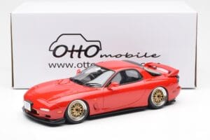 Mazda RX-7 FD Khyzyl Saleem Raudonas Otto 1:18 OT1062 Derva - nuotrauka 6 iš 6