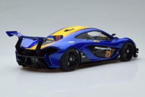 McLaren P1 GTR Mėlyna Su Geltonomis Juostomis AUTOart 1:18 81542 Kompozitas - nuotrauka 3 iš 7