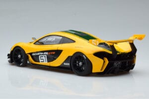 McLaren P1 GTR Geltona Su Žaliomis Juostomis AUTOart 1:18 81544 Kompozitas - nuotrauka 6 iš 7