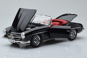 Mercedes 190 SL W121 Kabrioletas Juodas Minichamps 1:18 100037030 Metalas - nuotrauka 2 iš 8