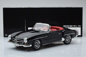 Mercedes 190 SL W121 Kabrioletas Juodas Minichamps 1:18 100037030 Metalas - nuotrauka 8 iš 8