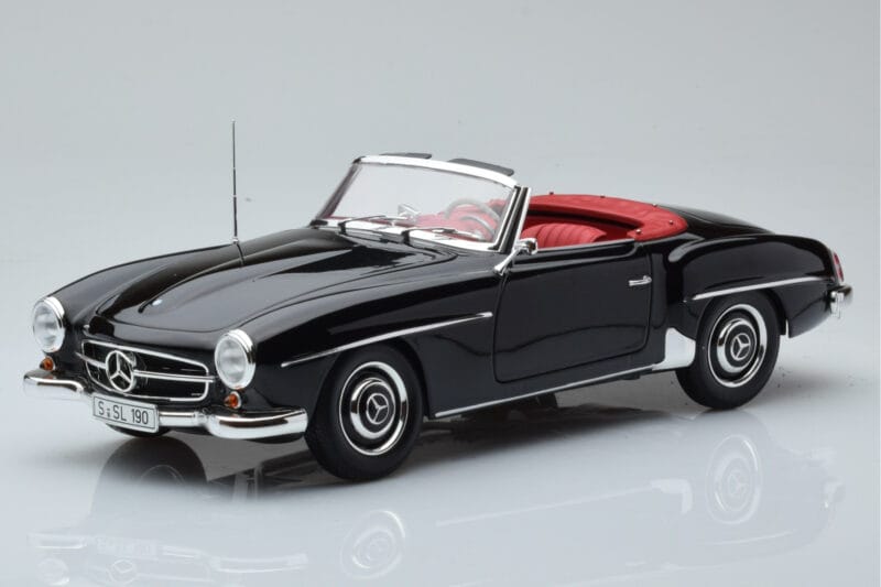 Mercedes 190 SL W121 Kabrioletas Juodas Minichamps 1:18 100037030