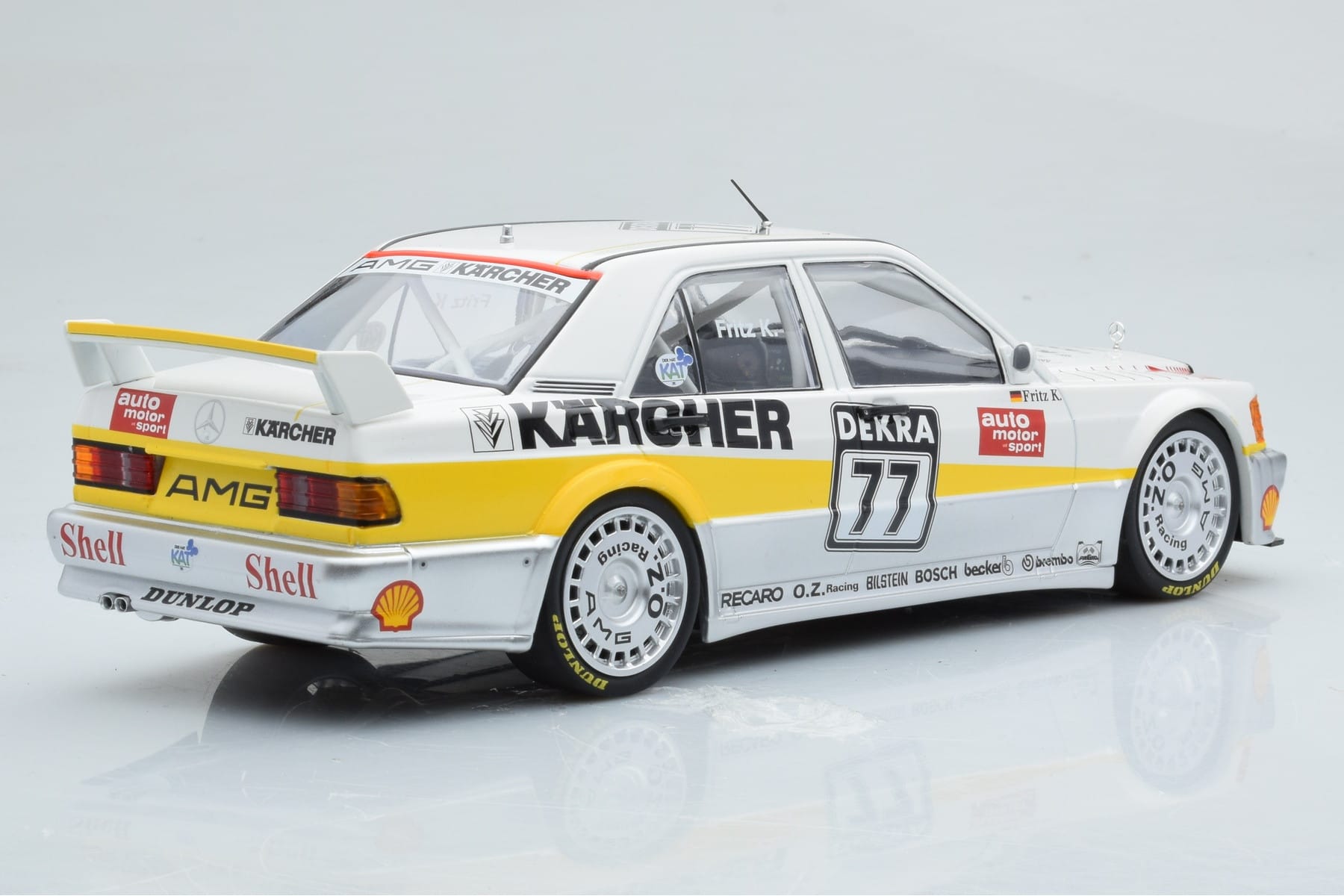 Mercedes 190E 2.5-16 W201 EVO 1 Karcher #77 F. Kreutzpointer Team AMG-Mercedes DTM 1990 Minichamps 1:18 155903677 Metalas - nuotrauka 2 iš 6
