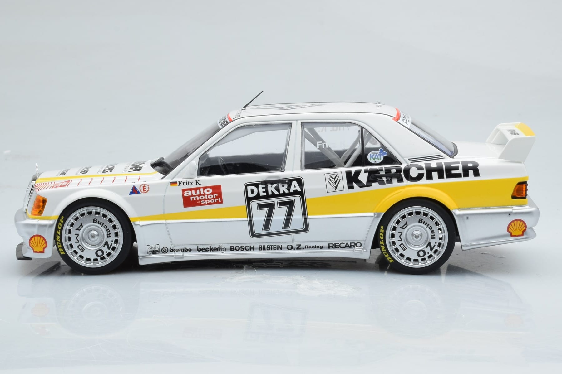 Mercedes 190E 2.5-16 W201 EVO 1 Karcher #77 F. Kreutzpointer Team AMG-Mercedes DTM 1990 Minichamps 1:18 155903677 Metalas - nuotrauka 3 iš 6