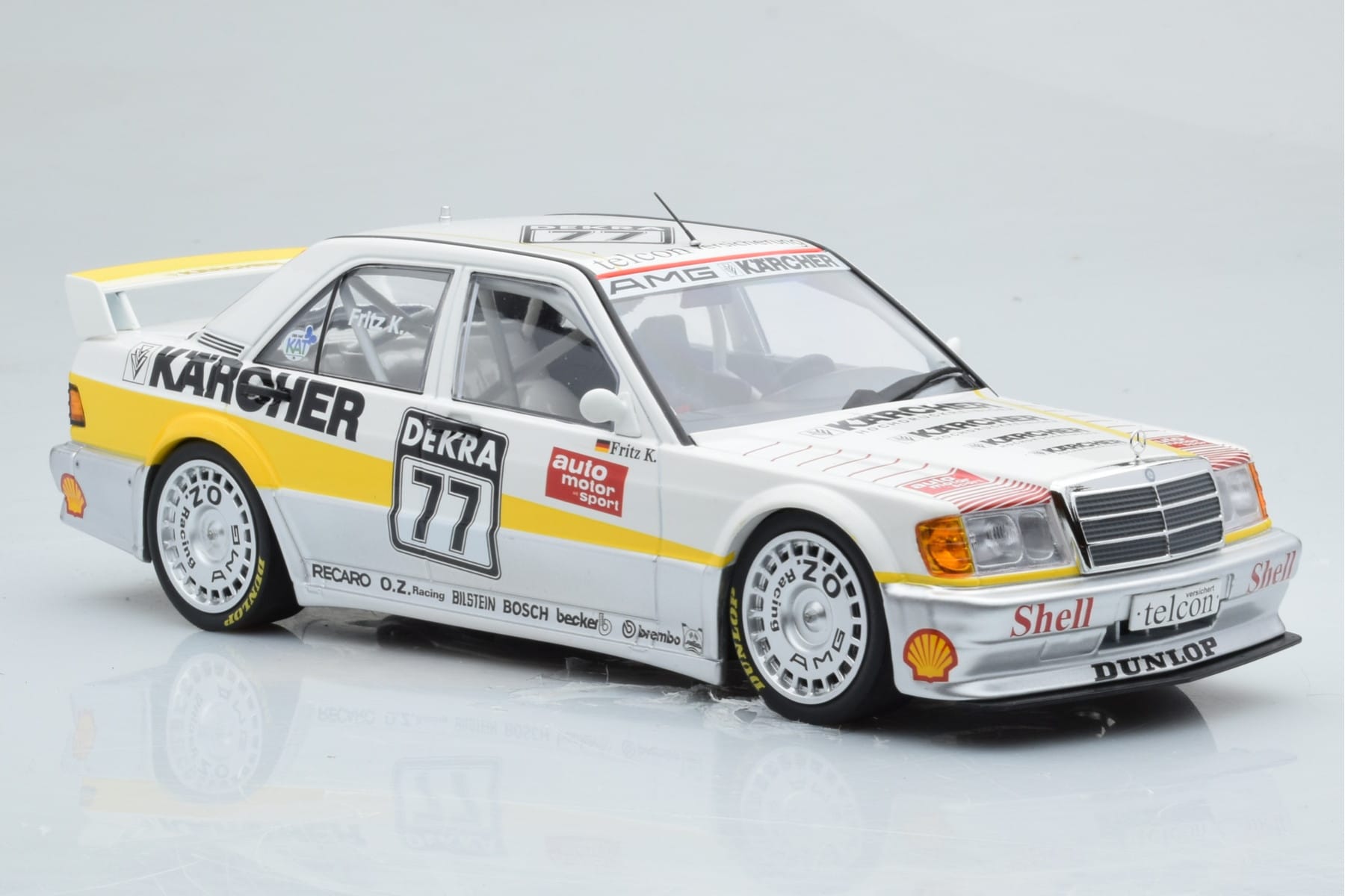 Mercedes 190E 2.5-16 W201 EVO 1 Karcher #77 F. Kreutzpointer Team AMG-Mercedes DTM 1990 Minichamps 1:18 155903677 Metalas - nuotrauka 4 iš 6