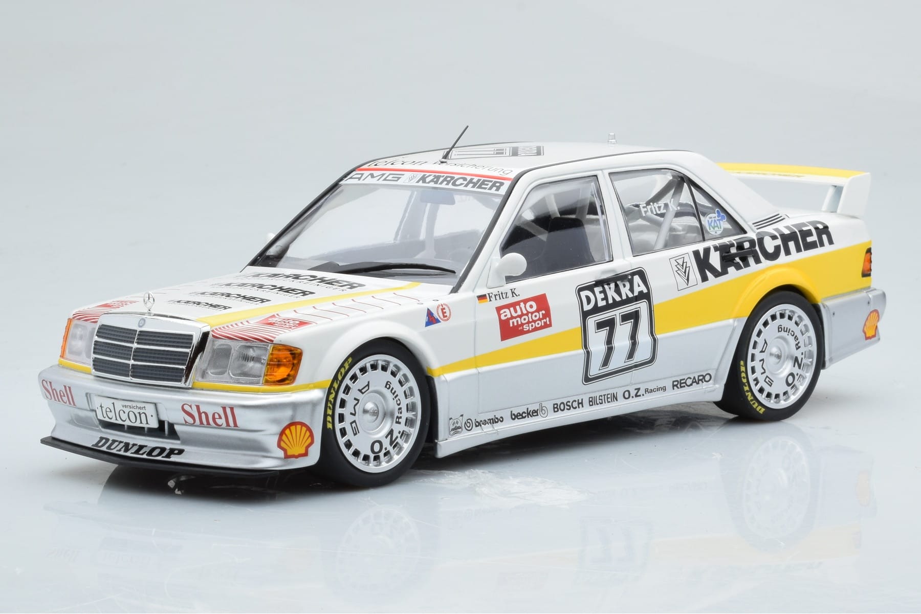 Mercedes 190E 2.5-16 W201 EVO 1 Karcher #77 F. Kreutzpointer Team AMG-Mercedes DTM 1990 Minichamps 1:18 155903677 Metalas