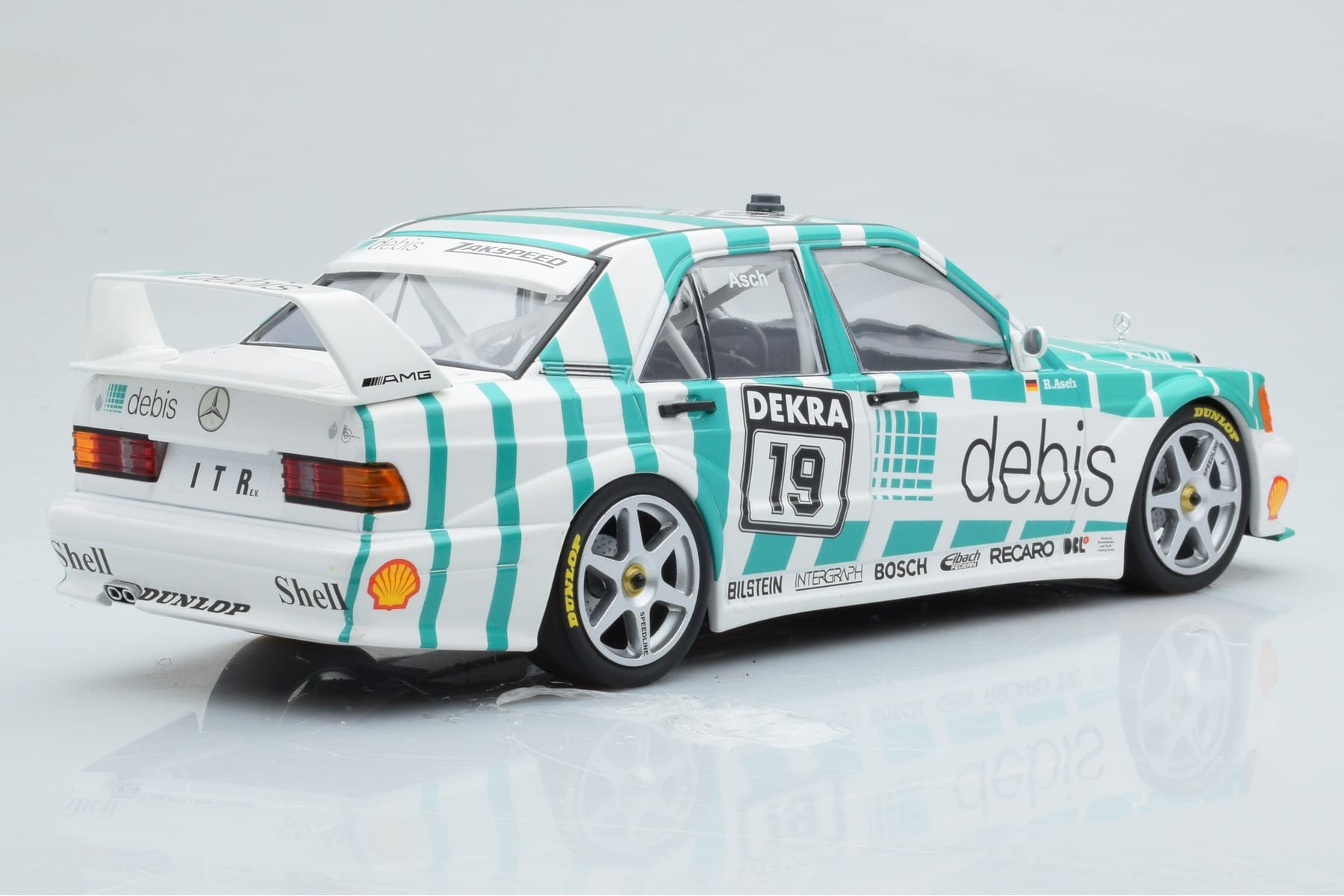 Mercedes 190E 2.5-16 W201 EVO 2 Debis #19 R. Asch Team Zackspeed DTM 1991 Minichamps 1:18 155913619 Metalas - nuotrauka 2 iš 6