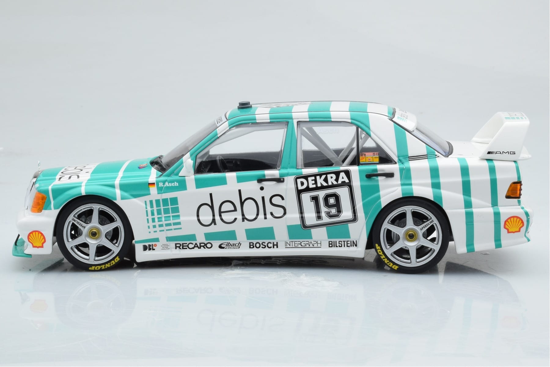 Mercedes 190E 2.5-16 W201 EVO 2 Debis #19 R. Asch Team Zackspeed DTM 1991 Minichamps 1:18 155913619 Metalas - nuotrauka 3 iš 6