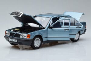 Mercedes 190E W201 Šviesiai Mėlynas Norev 1:18 183828 Metalas - nuotrauka 2 iš 7