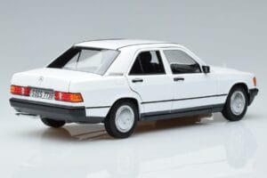 Mercedes 190 E W201 Baltas Norev 1:18 183820 Metalas - nuotrauka 3 iš 7