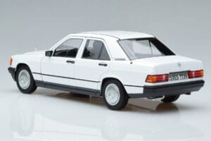 Mercedes 190 E W201 Baltas Norev 1:18 183820 Metalas - nuotrauka 6 iš 7