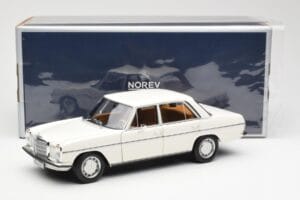 Mercedes 200 W115 Baltas Norev 1:18 183770 Metalas - nuotrauka 8 iš 8