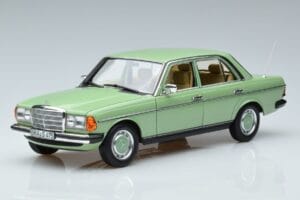 Mercedes 200 W123 Žalias Norev 1:18 183796 Metalas