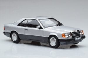 Mercedes 300 CE-24 C124 Coupe Sidabrinis Norev 1:18 183880 Metalas - nuotrauka 5 iš 7