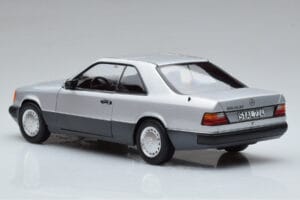 Mercedes 300 CE-24 C124 Coupe Sidabrinis Norev 1:18 183880 Metalas - nuotrauka 6 iš 7