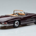 Mercedes 300 SL W198 Roadster Raudonas Norev 1:18 - image 3 of 8