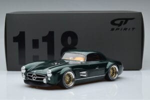 Mercedes 300 SL Speedster Hard Top By S-Klub Žalias GT Spirit 1:18 GT872 Derva - nuotrauka 6 iš 6
