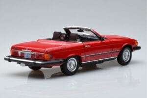 Mercedes 450 SL R107 US Versija Raudonas Norev 1:18 183729 Metalas - nuotrauka 3 iš 8
