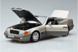 Mercedes 500 SL R129 Smoke Sidabrinis Norev 1:18 183719 Metalas - nuotrauka 2 iš 7