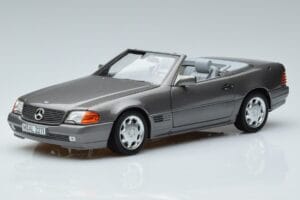 Mercedes 500 SL R129 Pilkas Metalinis Norev 1:18 183715 Metalas