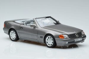 Mercedes 500 SL R129 Pilkas Metalinis Norev 1:18 183715 Metalas - nuotrauka 5 iš 7