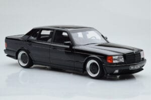 Mercedes 560 SEL AMG W126 Obsidian Juodas Otto 1:18 OT297 Derva - nuotrauka 4 iš 6