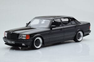 Mercedes 560 SEL AMG W126 Obsidian Juodas Otto 1:18
