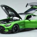 Mercedes AMG GT C190 Black Series Žalias Hell Magno Riboto Tiražo Norev 1:18 183903 Metalas - image 2 of 7