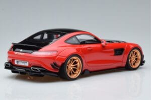 Mercedes AMG GT Prior Design C190 Raudonas GT Spirit 1:18 ZM104 Derva - nuotrauka 2 iš 6