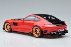 Mercedes AMG GT Prior Design C190 Raudonas GT Spirit 1:18 ZM104 Derva - nuotrauka 5 iš 6