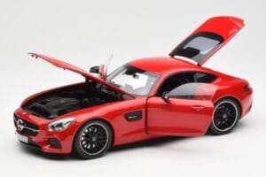 Mercedes AMG GT C190 Raudonas Norev 1:18 183496 Metalas - nuotrauka 2 iš 8
