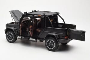 Mercedes Brabus G800 W463 Adventure XLP Night Juodas Magno Almost Real 1:18 860525 Metalas - nuotrauka 5 iš 8