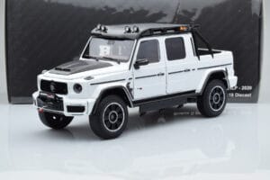 Mercedes Brabus G800 W464 Adventure XLP Polar Baltas Almost Real 1:18 860524 Metalas - nuotrauka 8 iš 8