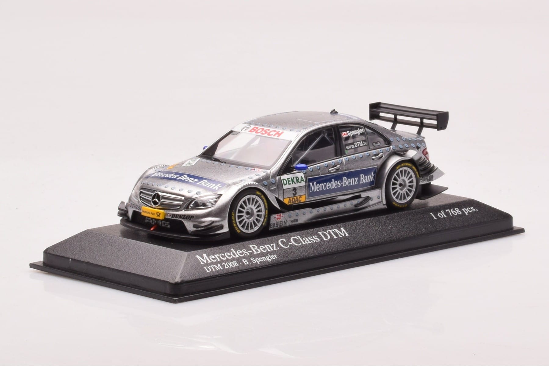 Mercedes C-Class W204 DTM Team AMG Mercedes #3 B. Spengler DTM 2008 Minichamps 1:43 400083803 Metalas - nuotrauka 2 iš 4
