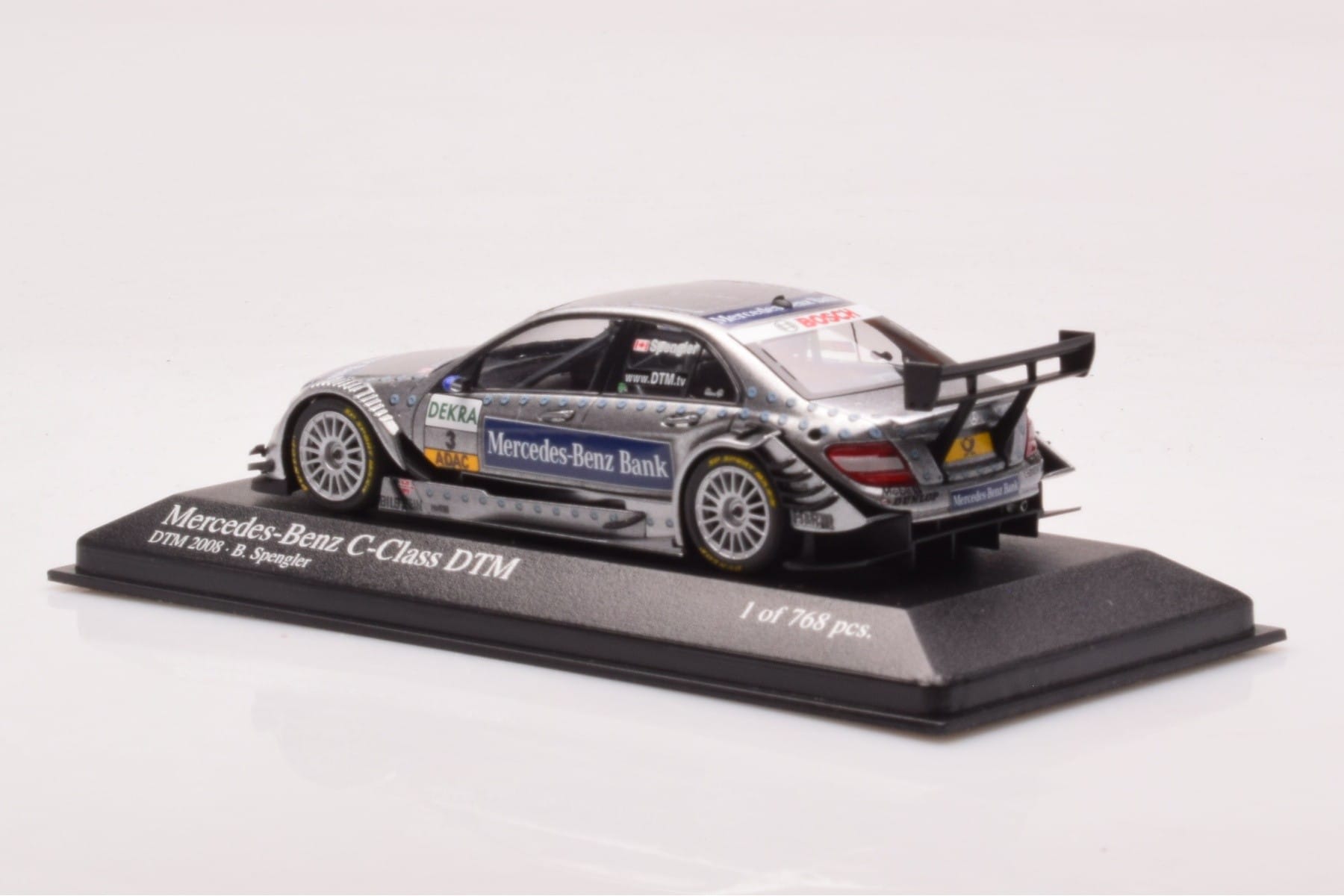 Mercedes C-Class W204 DTM Team AMG Mercedes #3 B. Spengler DTM 2008 Minichamps 1:43 400083803 Metalas - nuotrauka 3 iš 4