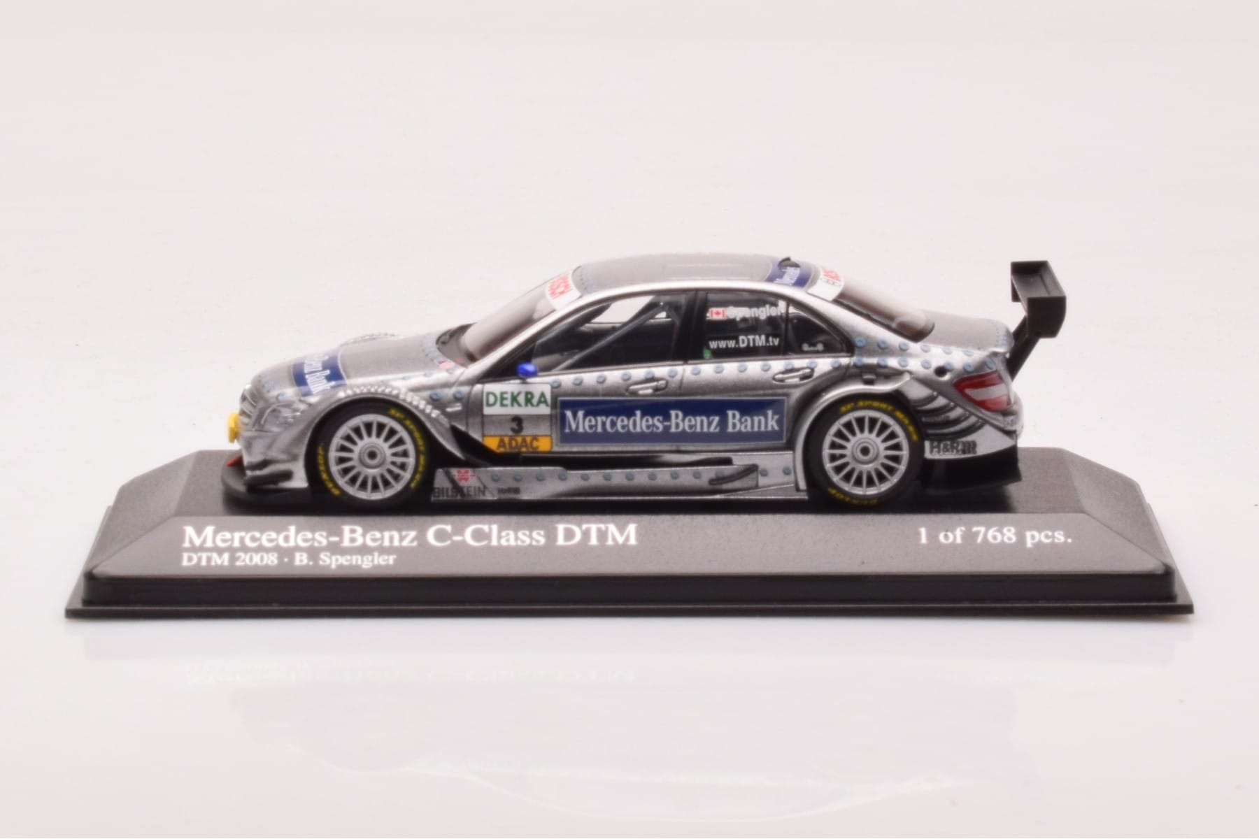 Mercedes C-Class W204 DTM Team AMG Mercedes #3 B. Spengler DTM 2008 Minichamps 1:43 400083803 Metalas