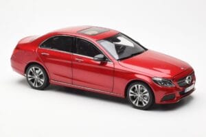 Mercedes C-Class W205 Raudonas Metallic Asia Exclusive Norev 1:18 183835 Metalas - nuotrauka 6 iš 8