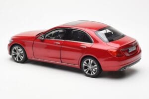 Mercedes C-Class W205 Raudonas Metallic Asia Exclusive Norev 1:18 183835 Metalas - nuotrauka 7 iš 8